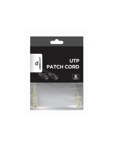 PATCH CABLE CAT6 UTP 0.25M/GREY PP6U-0.25M GEMBIRD