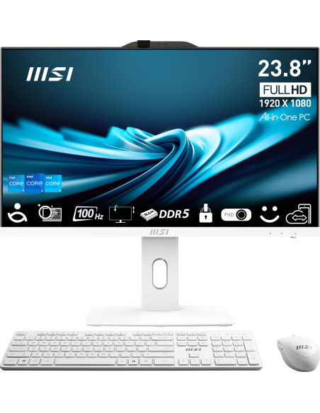 Monoblock PC, MSI, CPU Intel, Intel CoreT i5, i5-14400, RAM 16 GB, DDR5-SDRAM, Screen 23.8 ", 1920 x 1080 pixels, Storage 512 G
