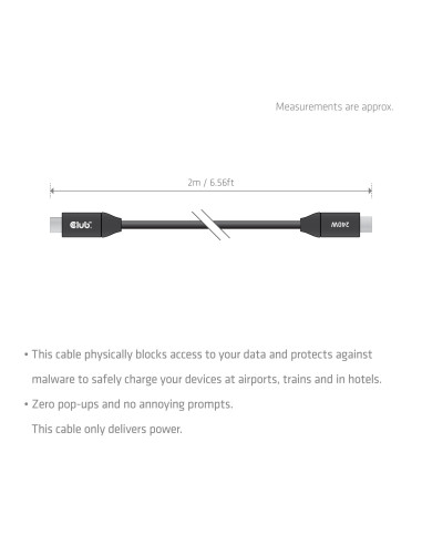 CABLE USB-C 2M/CAC-2506 CLUB3D