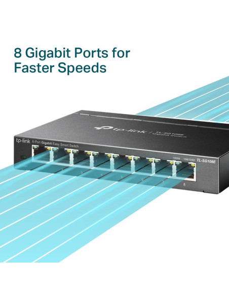 Switch, TP-LINK, 8xRJ45, TL-SG108E