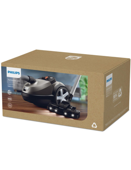 Vacuum Cleaner, PHILIPS, Cordless, 900 Watts, Capacity 4 l, Noise 75 dB, Black / Grey, Weight 5.3 kg, XD8152/12