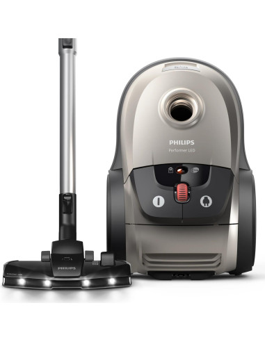 Vacuum Cleaner, PHILIPS, Cordless, 900 Watts, Capacity 4 l, Noise 75 dB, Black / Grey, Weight 5.3 kg, XD8152/12