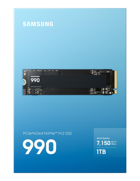 SSD, SAMSUNG, 1 TB, M.2, PCI Express 4.0, NVMe Yes, Write speed 6450 MB/s, Read speed 7150 MB/s, MTBF 1500000 h, Box, MZ-V9V1T0