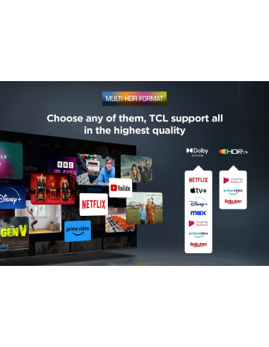 TV Set, TCL, 50 ", 4K Ultra HD, 3840 x 2160 pixels, Flat, 16:9, DLED, 50V6C