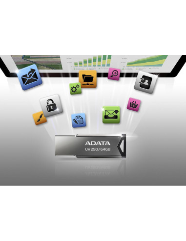 MEMORY DRIVE FLASH USB2 16GB/AUV250-16G-RBK ADATA