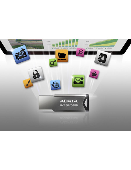 MEMORY DRIVE FLASH USB2 16GB/AUV250-16G-RBK ADATA
