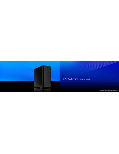 Case, CHIEFTEC, Pro mini, MidiTower, MicroATX, MiniITX, Colour Black, AZ-01B-OP