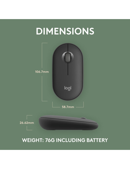 MOUSE USB OPTICAL WRL M350S/BLACK 910-007015 LOGITECH