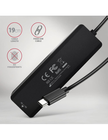 I/O HUB USB-C TRAVEL/0.19M HUE-C2C AXAGON