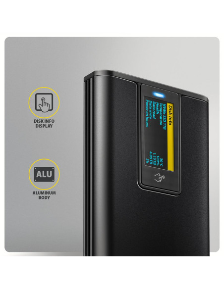 SSD ACC ENCLOSURE M.2 NVME/SATA USB-C EEM2-SD2B AXAGON