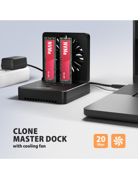 SSD ACC DOCK STATION USB-C/2XM.2 NVME ADSA-M2C22 AXAGON