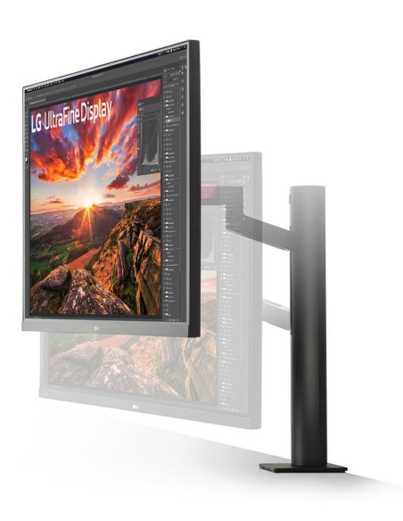 LCD Monitor, LG, 31.5", Panel IPS, 3840x2160, 16:9, 60Hz, 5 ms, Speakers, Swivel, Pivot, Height adjustable, Tilt, Colour Black,