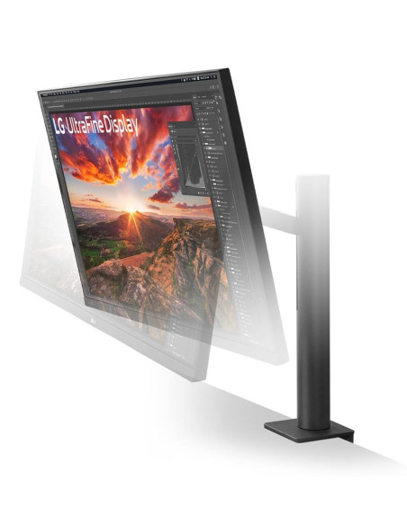 LCD Monitor, LG, 31.5", Panel IPS, 3840x2160, 16:9, 60Hz, 5 ms, Speakers, Swivel, Pivot, Height adjustable, Tilt, Colour Black,