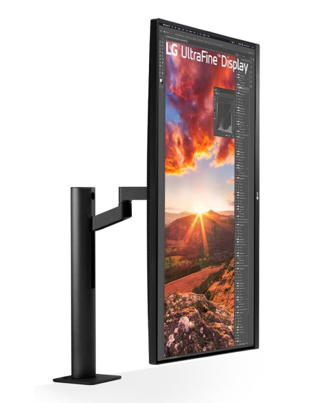 LCD Monitor, LG, 31.5", Panel IPS, 3840x2160, 16:9, 60Hz, 5 ms, Speakers, Swivel, Pivot, Height adjustable, Tilt, Colour Black,