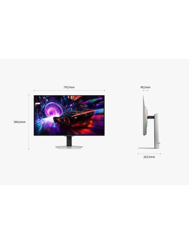 Monitor, SAMSUNG, S32FG810SU, 32", Gaming/Smart/4K, Swivel, Pivot, Height adjustable, Tilt, Panel OLED, 3840x2160, 16:9, 240, 0