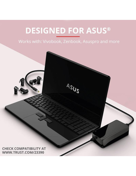 NB ACC AC ADAPTER 90W MAXO//ASUS BLACK 23390 TRUST