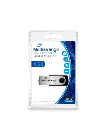 MEMORY DRIVE FLASH USB2 4GB/MR907 MEDIARANGE