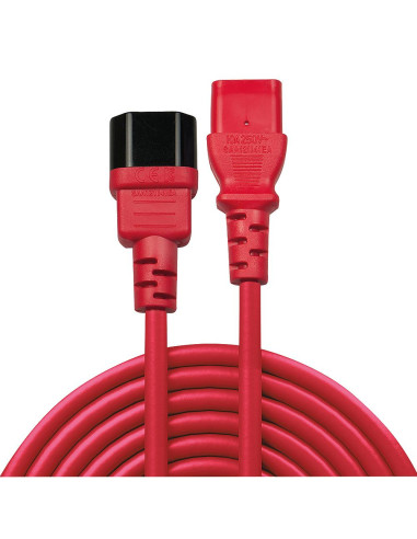 CABLE POWER IEC EXTENSION 1M/RED 30477 LINDY