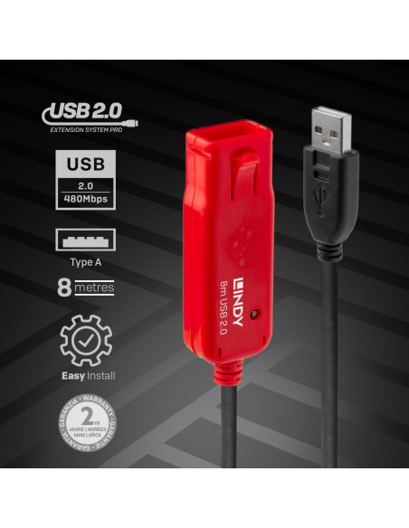 CABLE USB2 8M ACTIVE EXT. PRO/42780 LINDY