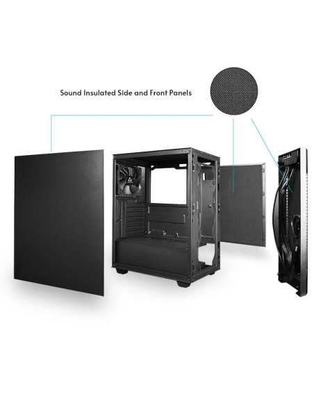 Case, CHIEFTEC, ELOX, MidiTower, Not included, ATX, MicroATX, MiniITX, Colour Black, AS-01B-OP