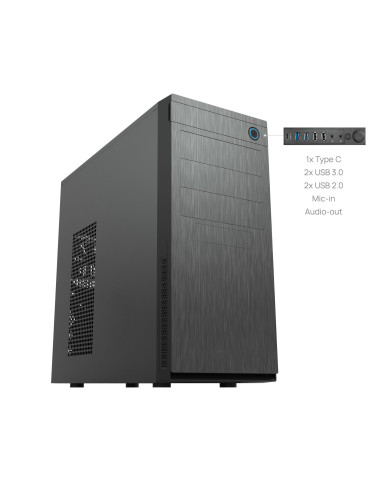 Case, CHIEFTEC, ATX/micro ATX/Mini-ITX, Black, Mini Tower, PC, HC-10B-OP, HC-10B-OP