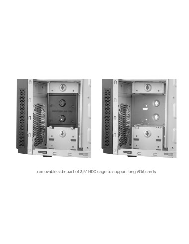 Case, CHIEFTEC, ATX/micro ATX/Mini-ITX, Black, Mini Tower, PC, HC-10B-OP, HC-10B-OP