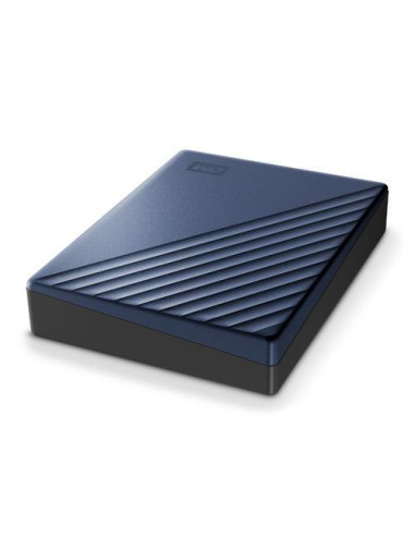 External HDD, WESTERN DIGITAL, My Passport Ultra, 4TB, USB 3.0, Colour Blue, WDBFTM0040BBL-WESN