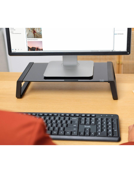 MONITOR ACC STAND MONTA/GLASS BLK 25271 TRUST