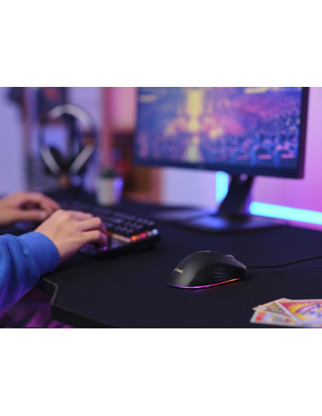 MOUSE USB OPTICAL GAMING/GXT924 YBAR+ BLACK 24890 TRUST