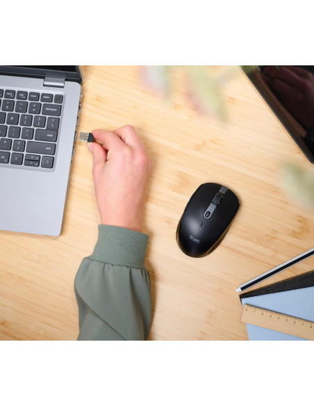 MOUSE USB OPTICAL WRL OZAA/BLACK 24819 TRUST