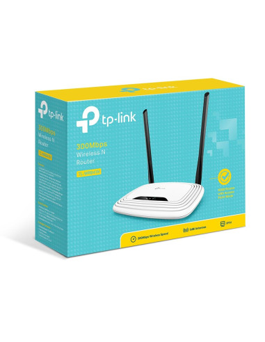 Wireless Router, TP-LINK, TL-WR841N, Wi-Fi 4 (802.11n), Data speed 300 Mbit/s, Ethernet WAN Yes, WAN connection type RJ-45, Eth