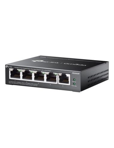 Switch, TP-LINK, OMADA, TP-LINK OMADA ES205GP, PoE ports 4, ES205GP