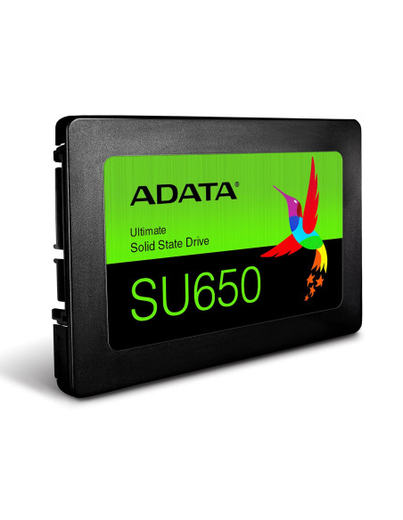 SSD, ADATA, SU650, 256GB, SATA 3.0, 3D NAND, Write speed 450 MBytes/sec, Read speed 520 MBytes/sec, 2,5", TBW 140 TB, MTBF 2000