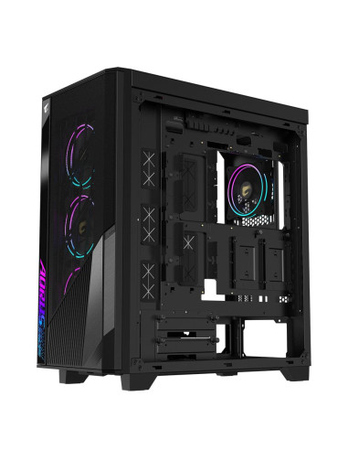 Case, GIGABYTE, AORUS C500 GLASS, MidiTower, Not included, ATX, EATX, MicroATX, MiniITX, Colour Black, AC500G