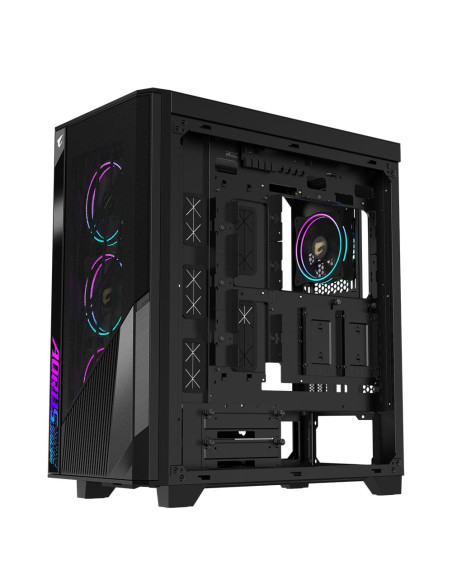 Case, GIGABYTE, AORUS C500 GLASS, MidiTower, Not included, ATX, EATX, MicroATX, MiniITX, Colour Black, AC500G