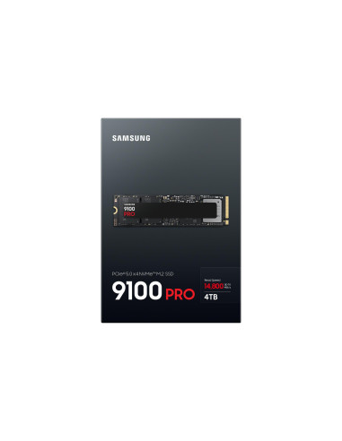 SSD, SAMSUNG, 9100 PRO, 4TB, M.2, PCIe Gen5, NVMe, TLC, Write speed 13400 MBytes/sec, Read speed 14800 MBytes/sec, 2.38mm, TBW 