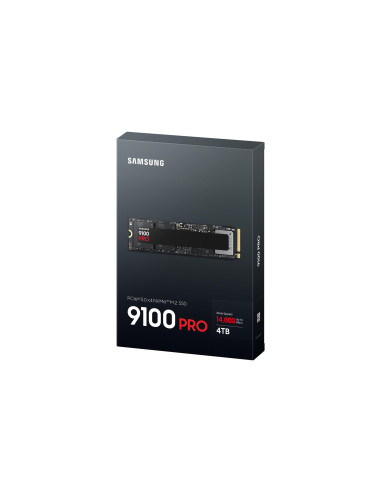 SSD, SAMSUNG, 9100 PRO, 4TB, M.2, PCIe Gen5, NVMe, TLC, Write speed 13400 MBytes/sec, Read speed 14800 MBytes/sec, 2.38mm, TBW 