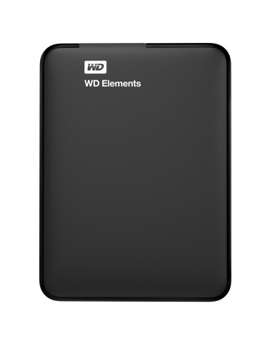External HDD, WESTERN DIGITAL, Elements Portable, 1TB, USB 3.0, Colour Black, WDBUZG0010BBK-WESN