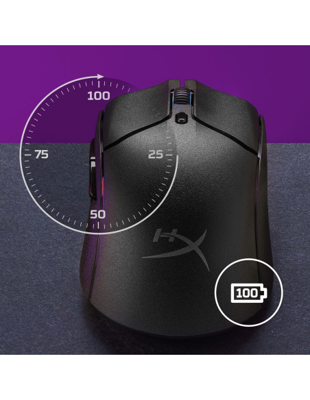 MOUSE USB OPTICAL WRL/PULSEFIRE HASTE 2 BLACK HYPERX
