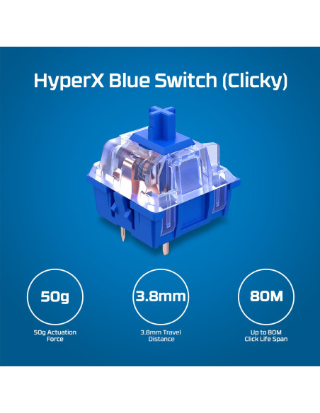 KEYBOARD ALLOY ORIGINS PBT HX/BLUE 639N4AA ABA HYPERX