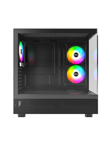 Case, MONTECH, XR, MidiTower, Not included, ATX, MicroATX, MiniITX, Colour Black, XR(B)
