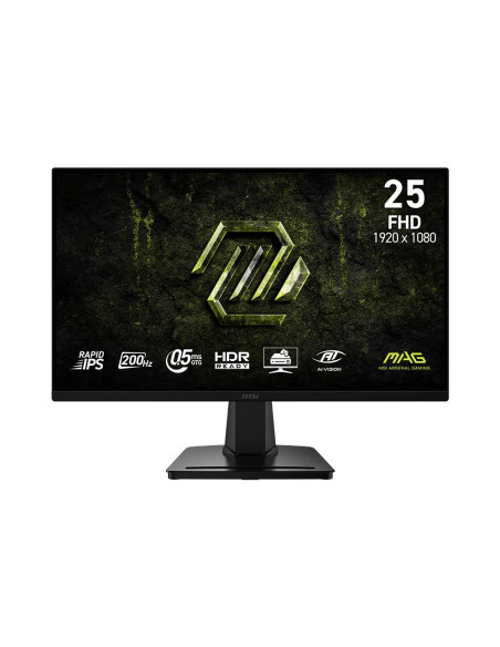 LCD Monitor, MSI, 24.5 ", 1920 x 1080 pixels, Full HD, Native aspect ratio 16:9, LCD, Flat, MAG256FE20