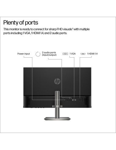 LCD Monitor, HP, 23.8 ", 1920 x 1080 pixels, Full HD, Native aspect ratio 16:9, LCD, Flat, B11W5AT