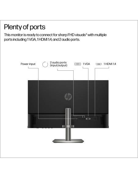 LCD Monitor, HP, 23.8 ", 1920 x 1080 pixels, Full HD, Native aspect ratio 16:9, LCD, Flat, B11W5AT