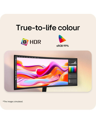 LCD Monitor, LG, 34 ", 3440 x 1440 pixels, UltraWide Quad HD, Native aspect ratio 21:9, LCD, Curved, 34U601B-B