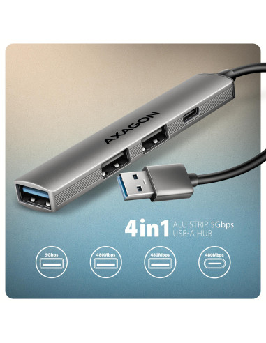 I/O HUB USB3.2 4PORT/0.12M HUE-STA AXAGON
