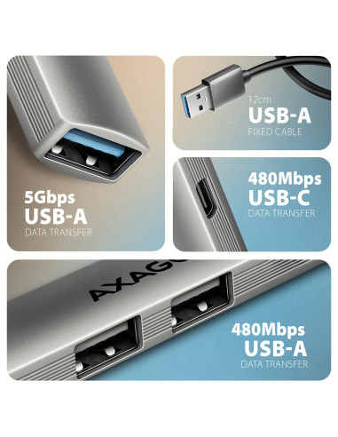 I/O HUB USB3.2 4PORT/0.12M HUE-STA AXAGON