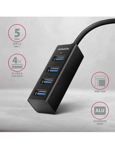 I/O HUB USB3.2 4PORT MINI/0.2M HUE-M1A AXAGON