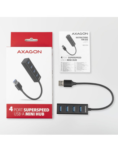 I/O HUB USB3.2 4PORT MINI/0.2M HUE-M1A AXAGON
