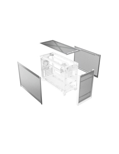 Case, MONTECH, micro ATX/Mini-ITX, White, Mini Tower, PC, Ten, TEN(W)